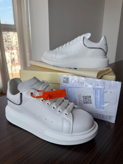 Adidasi Alexander M C Q U E E N full white Zipper