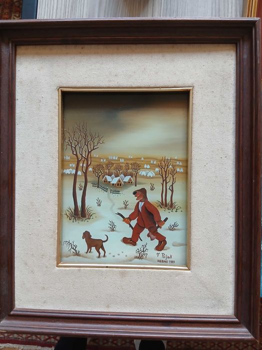 Зимен лов" – Ф. Поляк (F. Poljak), Хлебине 1983 г.