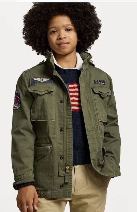 POLO RALPH LAUREN 160/80 - Jacheta PARKA - Olive Mountain