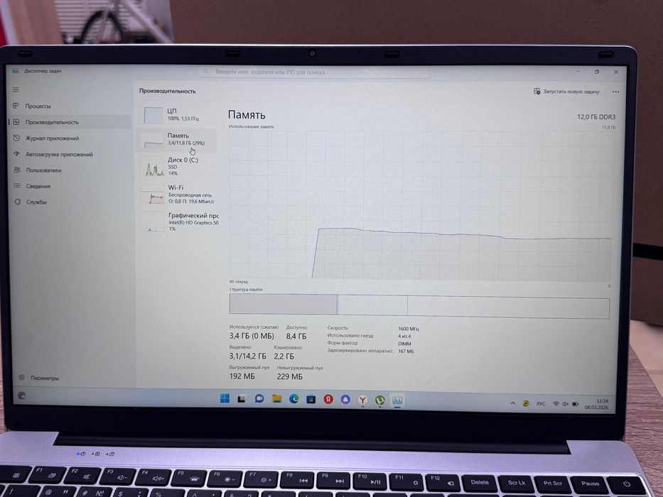 Ноутбук HYDRA 12гб озу(os14b)
