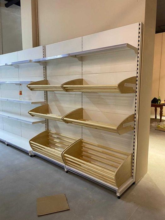 Металлические  стеллажи островные ветрины полки торговые для магазина