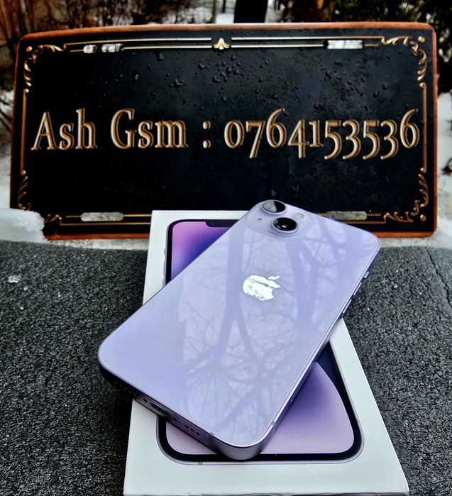 Iphone 14 purple, impecabil, full box
