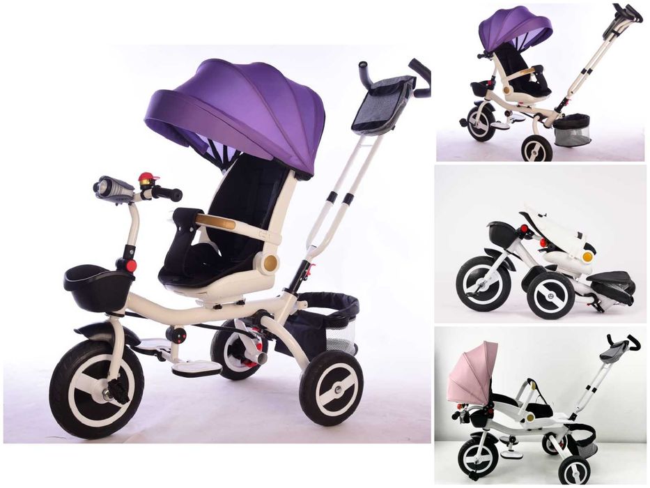 Tricicleta copii 3in1, scaun rotativ/ ultra-pliabila, pozitie somn 29%