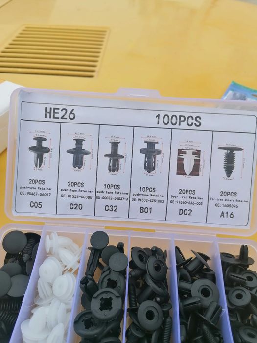 Копчета и щипки за брони,кори,подкалници 100бр.