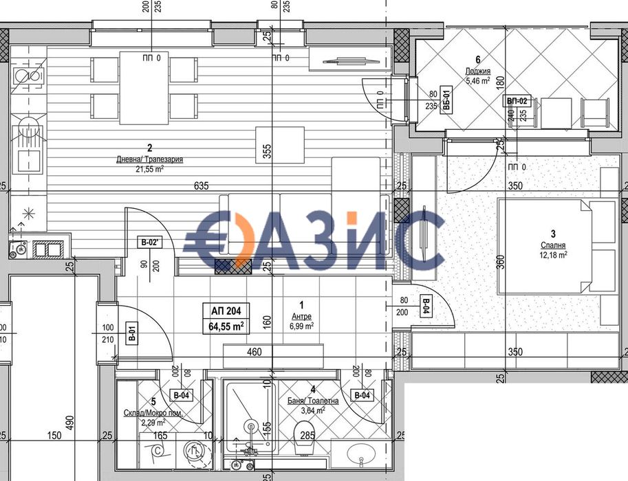 Апартамент с 1 спалня в комплекс 0, Несебър, България, 75,61 кв. м,