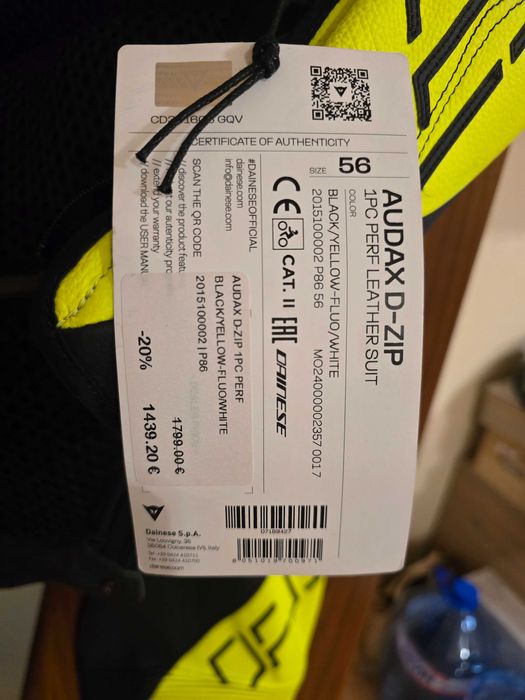 Dainese AUDAX D-ZIP 1pc