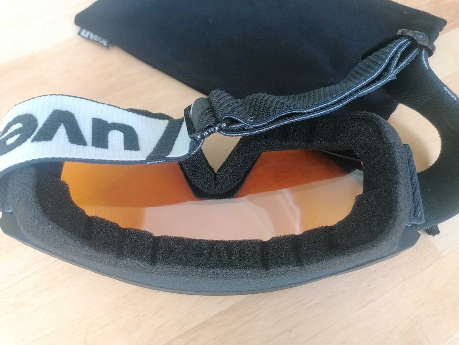 Ochelari de schi snowboard UVEX Athletic LGL Negri | Anti-aburire Supravision® | Protecție Ski UV | OTG