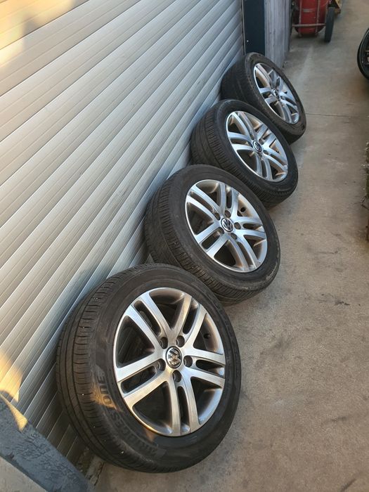 jante cu anvelope vara 205/55/16, originale pt vw golf 5,6,7,8,