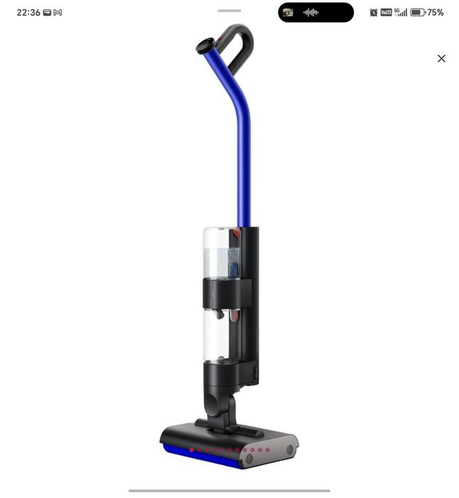 Aspirator cu spalare DYSON WashG1, 0.8l, 14.4V, negru-albastru mop