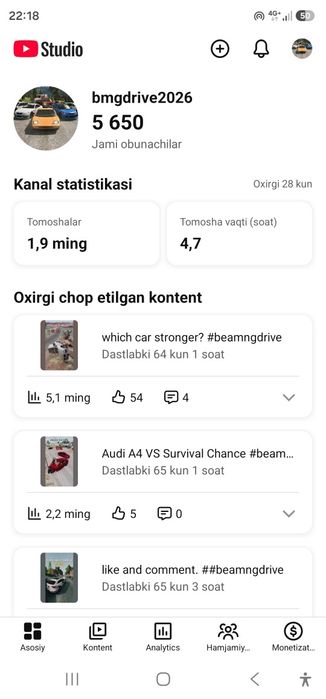 Youtube kanal sotiladi