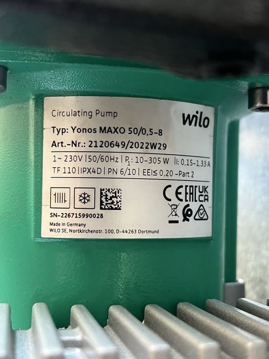 Wilo Pompa apa circulatie Wilo Yonos Maxo 50/0, 5-8 - cu defect