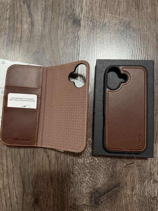 Iphone 17 2025 кейс естествена кожа