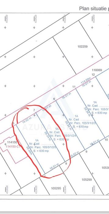 Teren intravilan pentru constructie casa individuala, 630 mp
