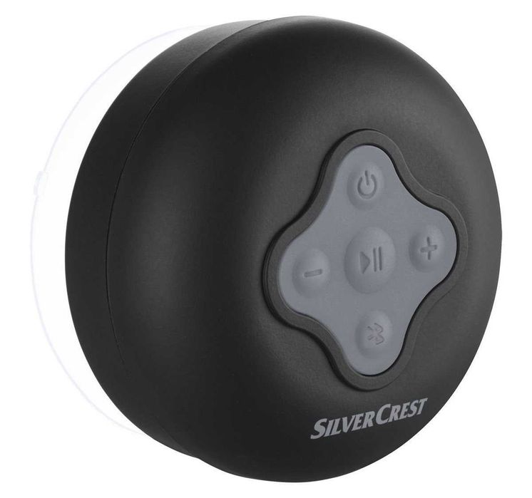 SILVERCREST Bluetooth високоговорител за баня ЧЕРЕН Музика