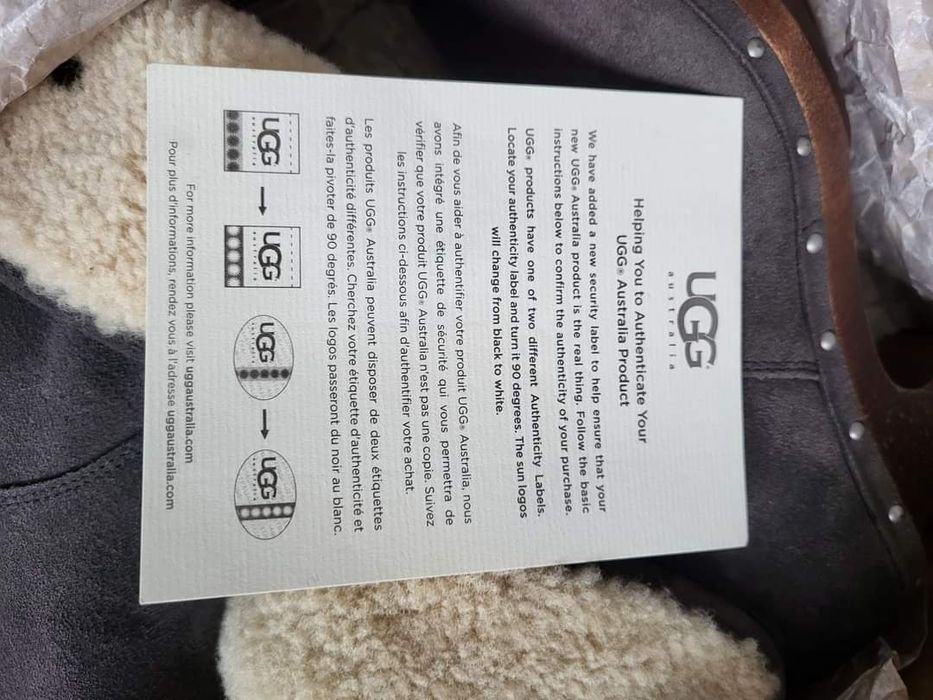 Ghetute UGG piele, imblanite, marimea 36 - NOI