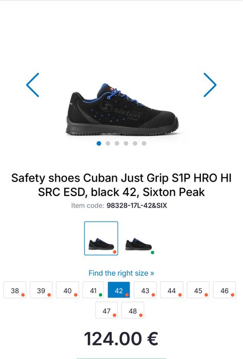 Работни обувки с метално бомбе SIXTON .Номер 42