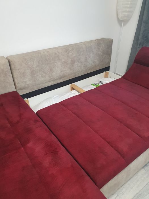 Coltar extensibil Rosario, crem/burgundy