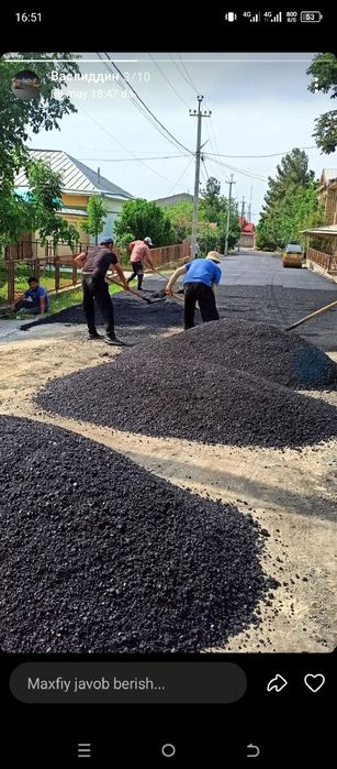 Asfalt yotqizish xizmati