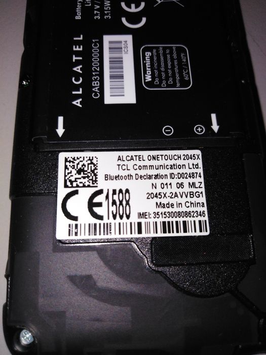 Телефон с копчета Alcatel OneTouch 2045X