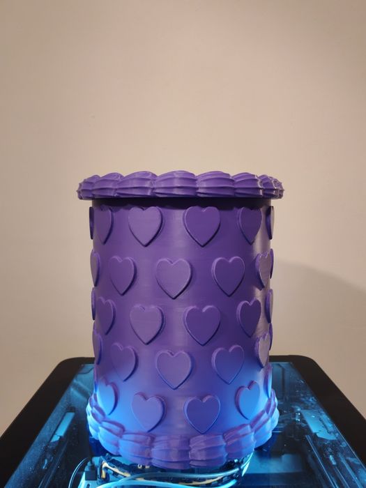 Cutie Cadou / Organizator în Formă de Tort cu Inimioare – Printat 3D, Premium