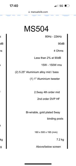 Домашна аудио система Mordaunt Short MS506/504