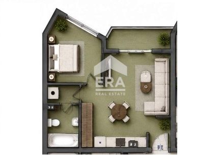 Двустаен апартамент за продажба, завършен до ключ в жилищен комплекс с