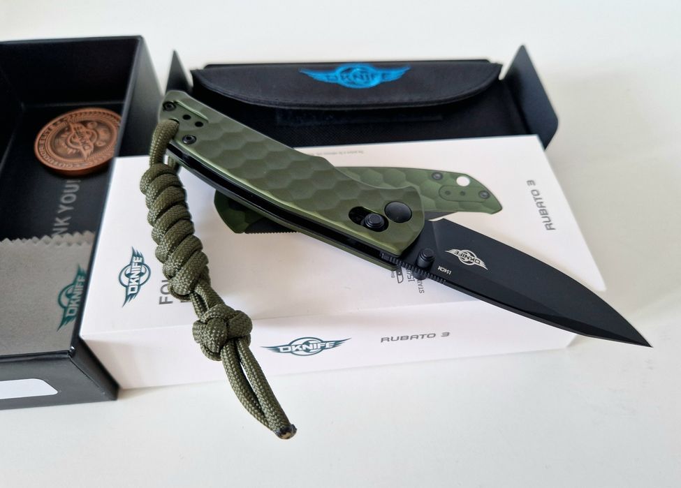 Cutit pliabil EDC Oknife Rubato 3, otel 154CM, rail lock, nou