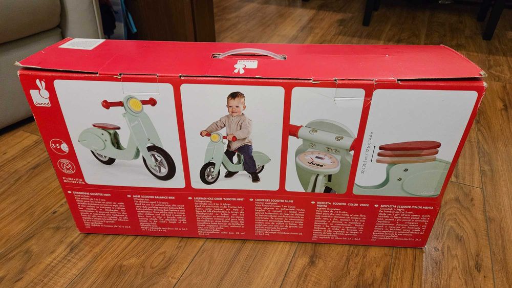 Bicicleta copii din lemn fara pedale JAROD Mint Scooter NEFOLOSITA