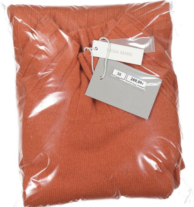 Pulover de damă din cașmir RENA MARX, maro, guler ridicat, mărimea 38