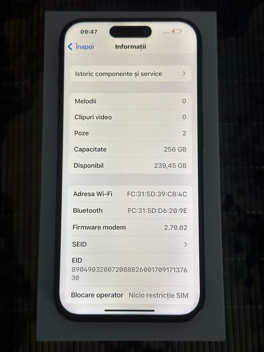 Iphone 15 Pro 256 GB Navy Blue - Liber de retea