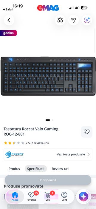 Tastatura gaming roccat