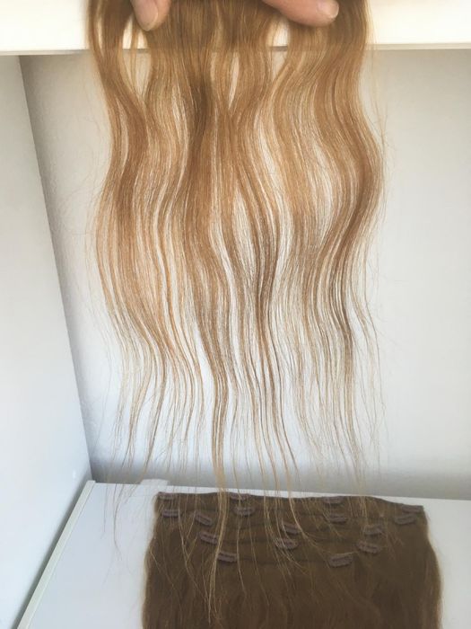 Extensii par natural clip-on 45cm,saten deschis #16 fullhead