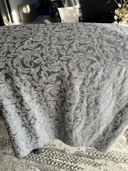 draperie gri cu imprimeu din tesatura