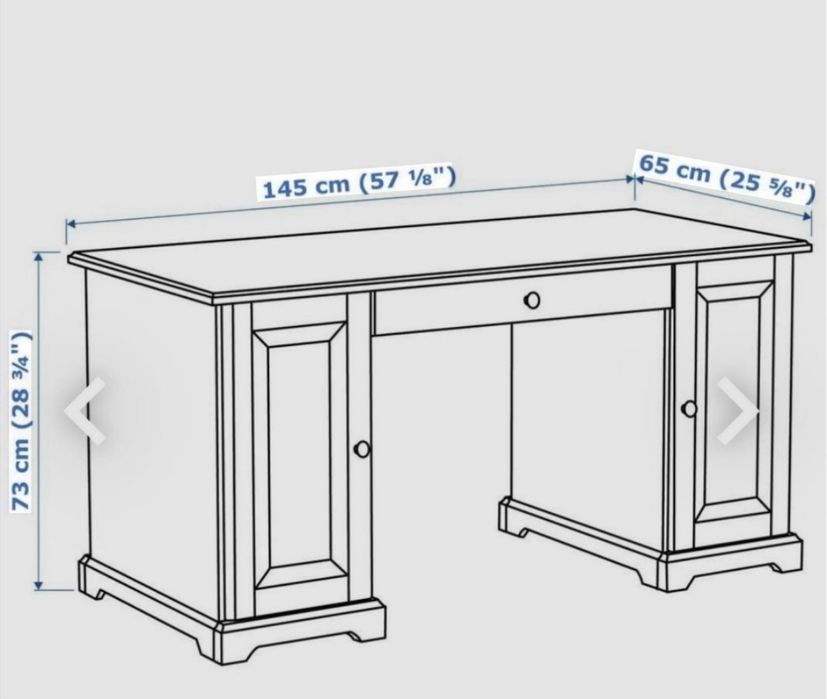 Birou de lemn Ikea