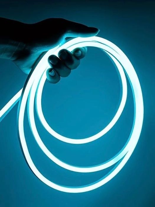 Гибкая неоновая LED лента на 220/12V (neon flex, подсветка метражная)
