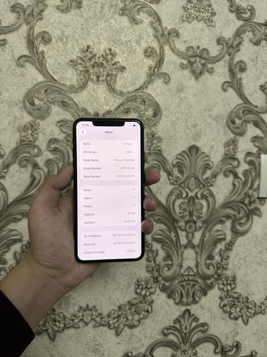 Iphone 11 pro max kar dak 85% radnoy