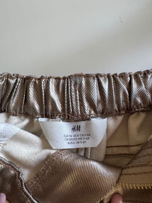 Златна детска къса пола H&M — перфектно състояние (размер 116)