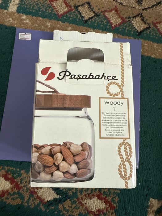 Банка с крышкой из дерева 500 мл