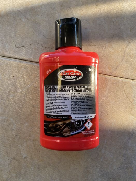 Препарат за полиране на фарове на автомобил бус