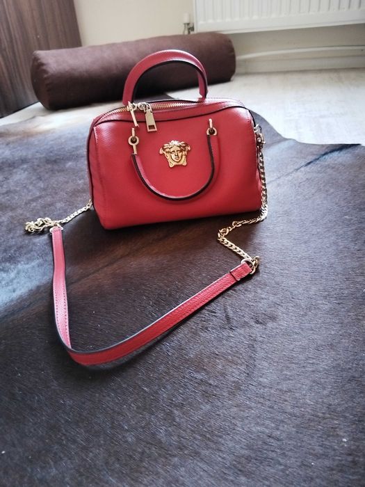 Дамска чанта Versace естествена кожа