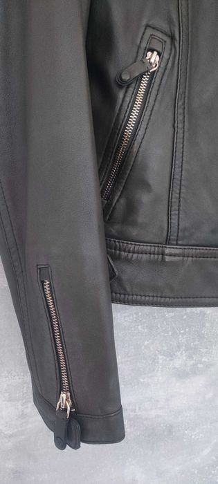 Яке Естествена кожа - Тъмно зелено (Pistachio Green), тип рокерско