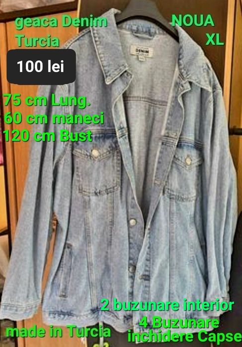 Geaca blugi originala Denim / Noua