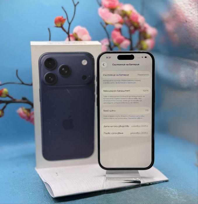 ГАРАНЦИОНЕН!!! Apple iPhone 17 Pro, 256GB, 5G, Deep Blue + аксесоари