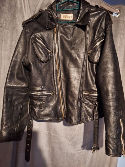 Cowhide leather jacket