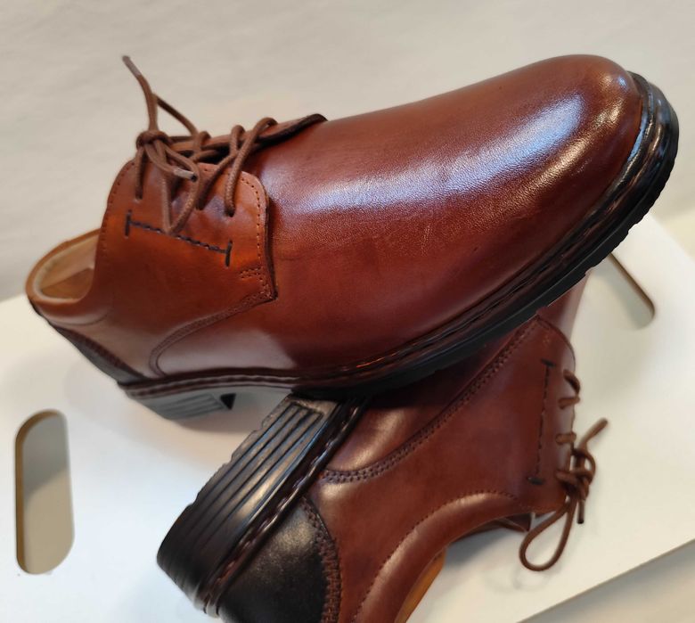 Pantofi derby 41 plain toe premium Josef Seibel NOI piele naturala moale