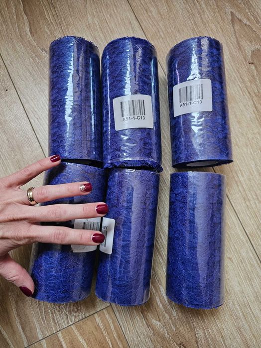 Лот Синя дантела за декорация