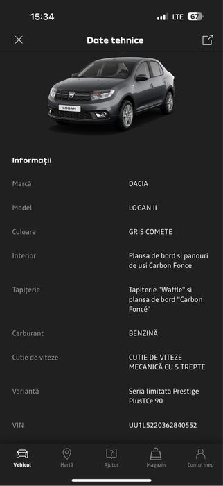 Dacia Logan 0.9 + GPL 2019 PRESTIGE + cu toate dotarile FULL car play