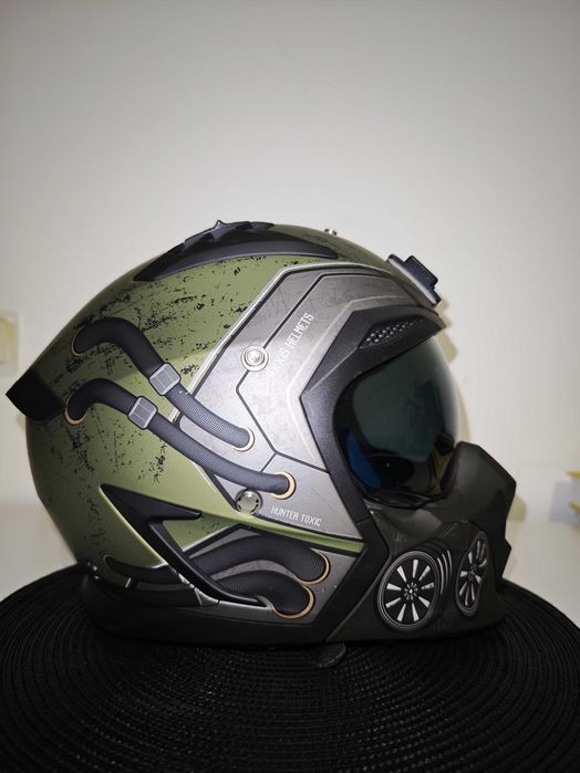 Casca Axxis model Hunter SV Toxic C6 verde