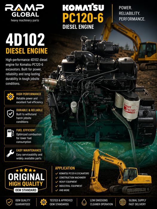 Двигатель Komatsu 4D102 для PC120-6