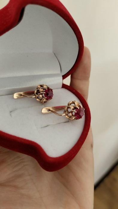 Советские серьги 583 пробы